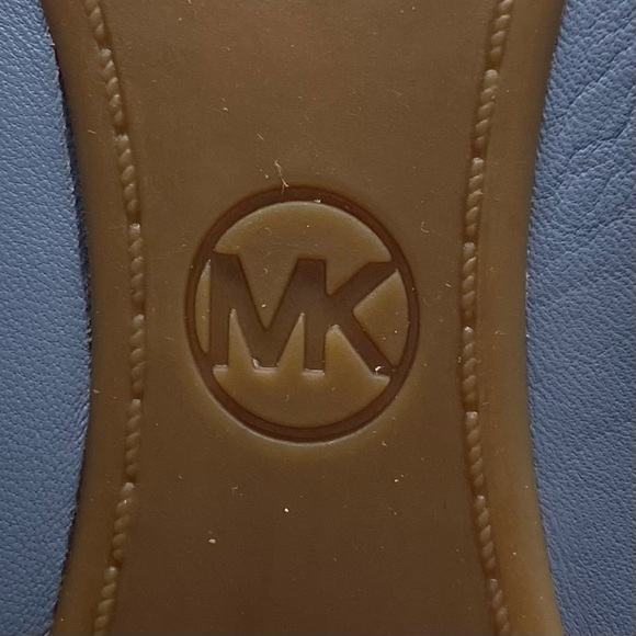 Michael Kors Women's Flats Juliette Blue Leather Ballet Slip On Designer NEW - Picture 10 of 11